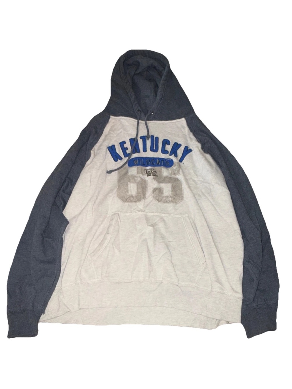 J. America Two-Tone Kentucky Hooded Sweatshirt - Gray and Navy Blue